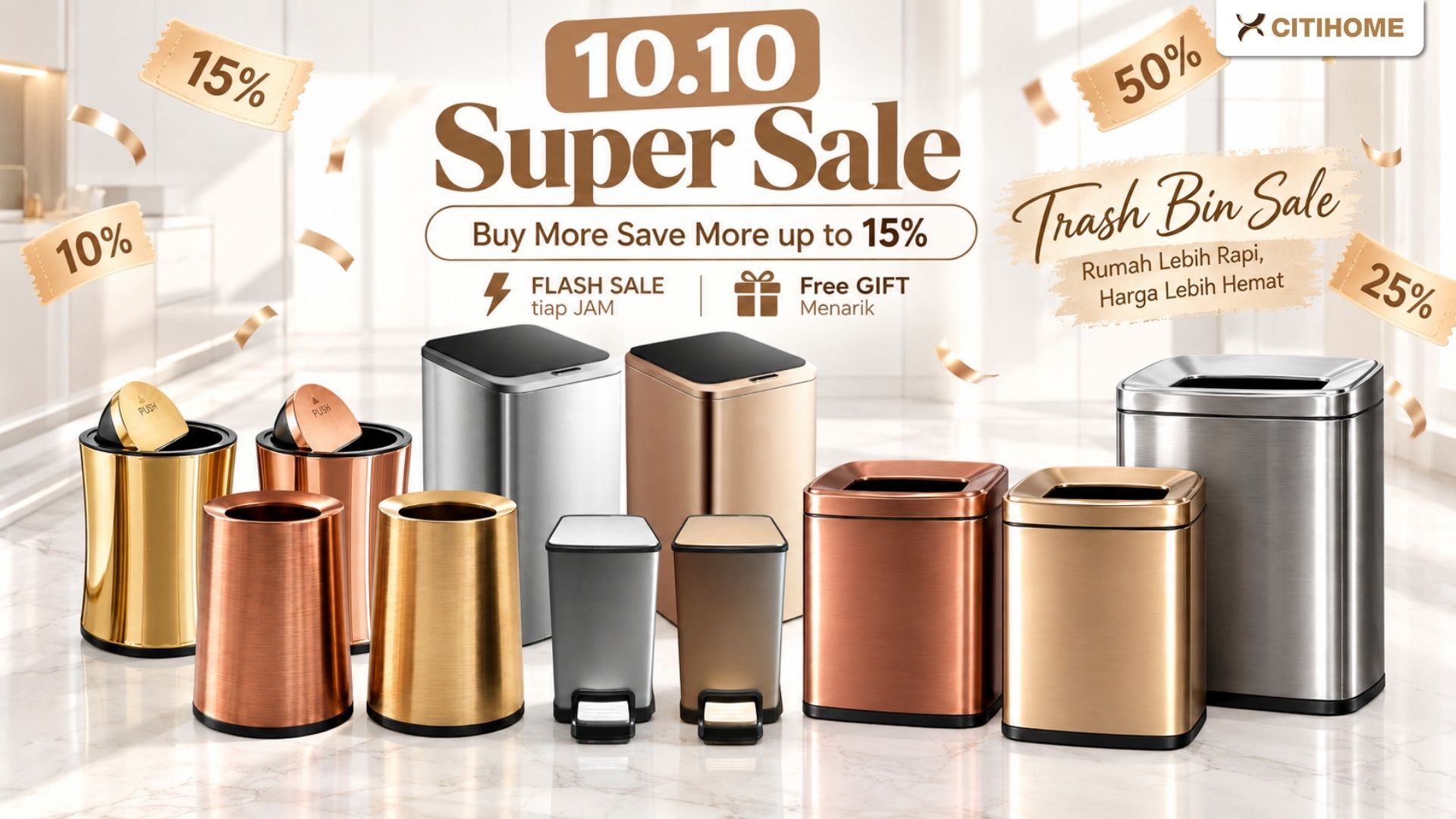 🗑️ 10.10 SUPER SALE WAKTUNYA BELANJA TRASH BIN!