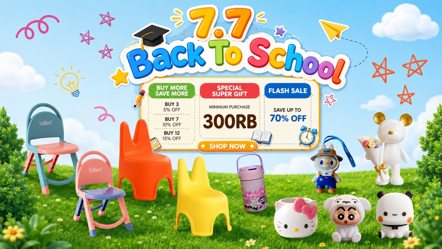 Promo 7.7 Back To School udah dimulai!