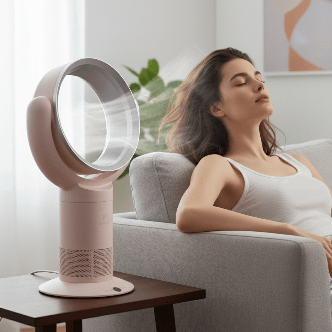 Bladeless Desk Fan Kipas Meja Tanpa Baling Hemat Energi