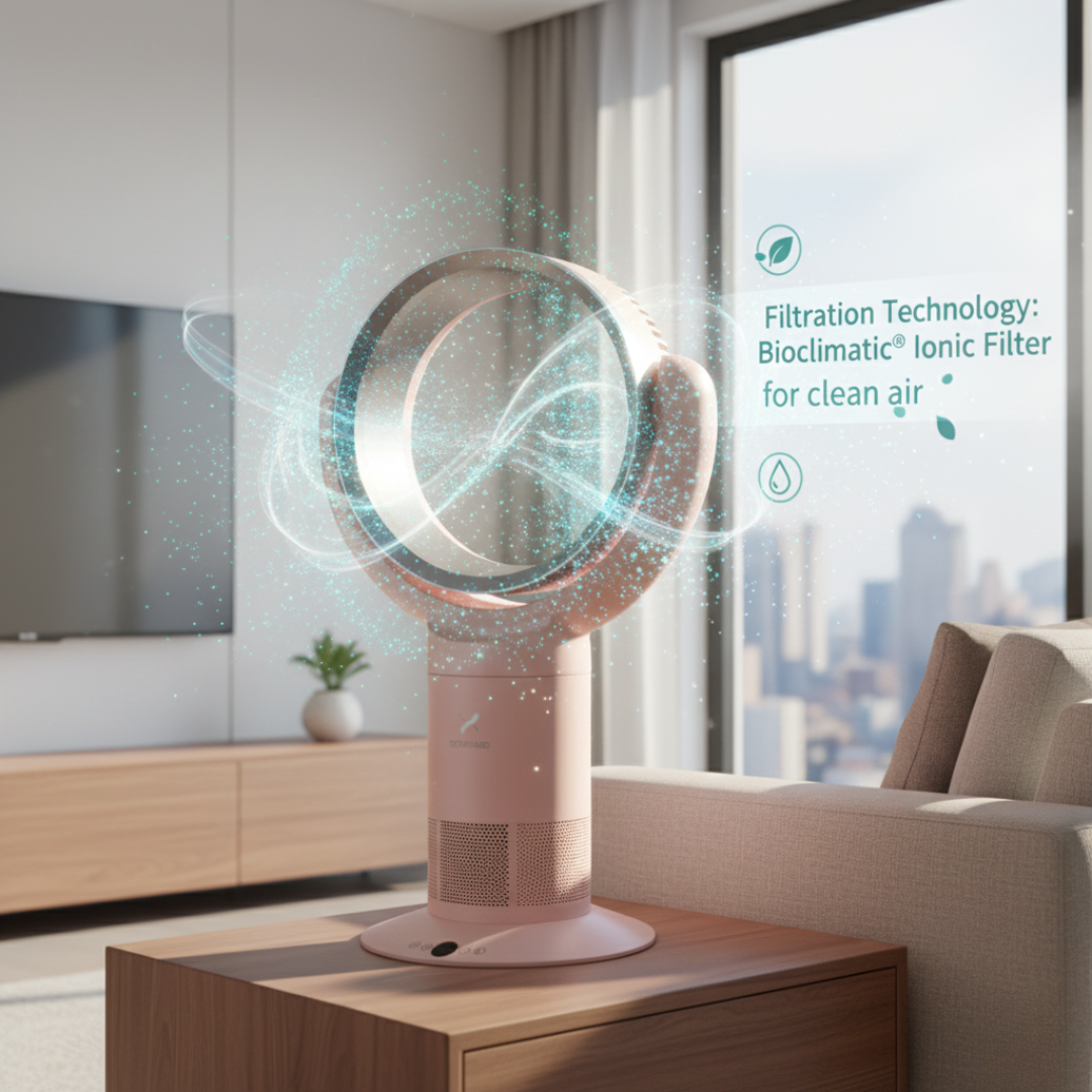 Bladeless Desk Fan Kipas Meja Tanpa Baling Hemat Energi