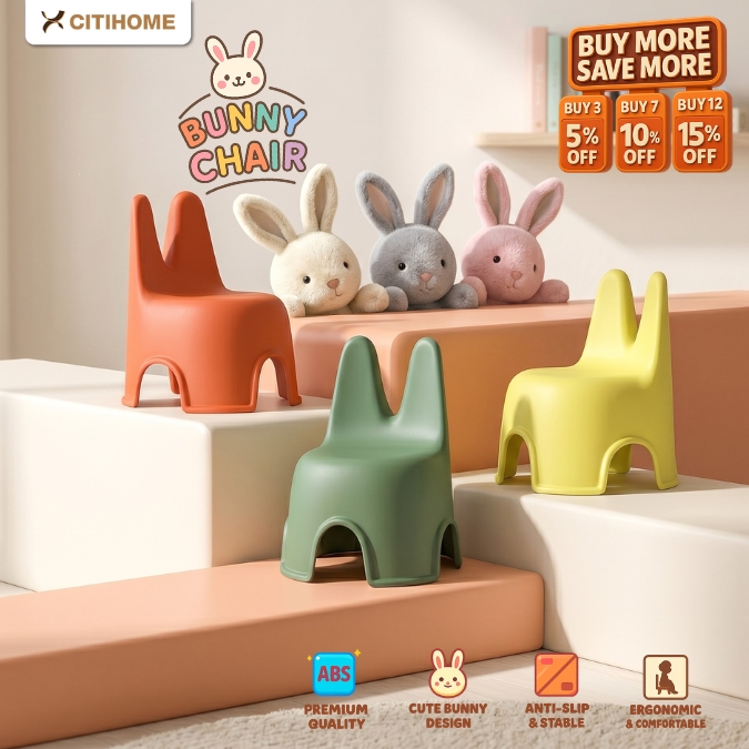 Kursi Anak Bunny Ears Anti Slip