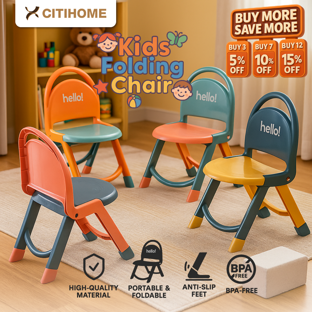 Kursi Lipat Anak Ergonomis, Portable & Hemat Ruang