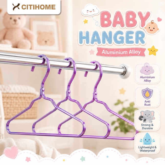 Gantungan Baju Anak dan Pakaian Dalam Wanita Hanger Aluminium Premium
