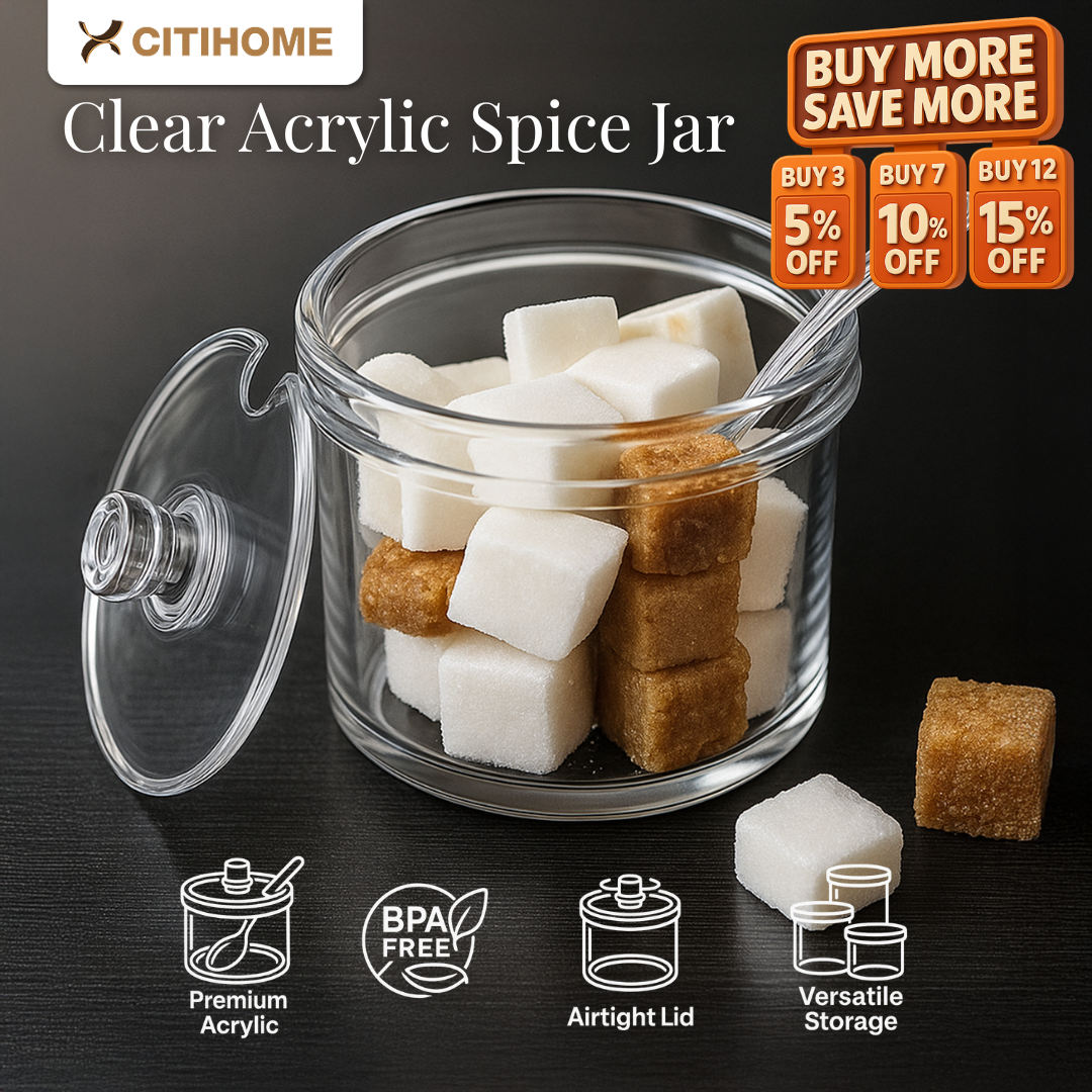 Tempat Bumbu Dapur Spices Jar Akrilik Tebal Transparan