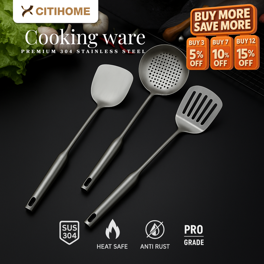 Alat Masak Spatula Sodet Sutil Skimmer Stainless Steel 304 Premium