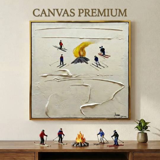 Lukisan Acrylic Karakter Lucu Ukuran 55x55 cm