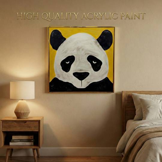 Lukisan Acrylic Karakter Lucu Ukuran 55x55 cm