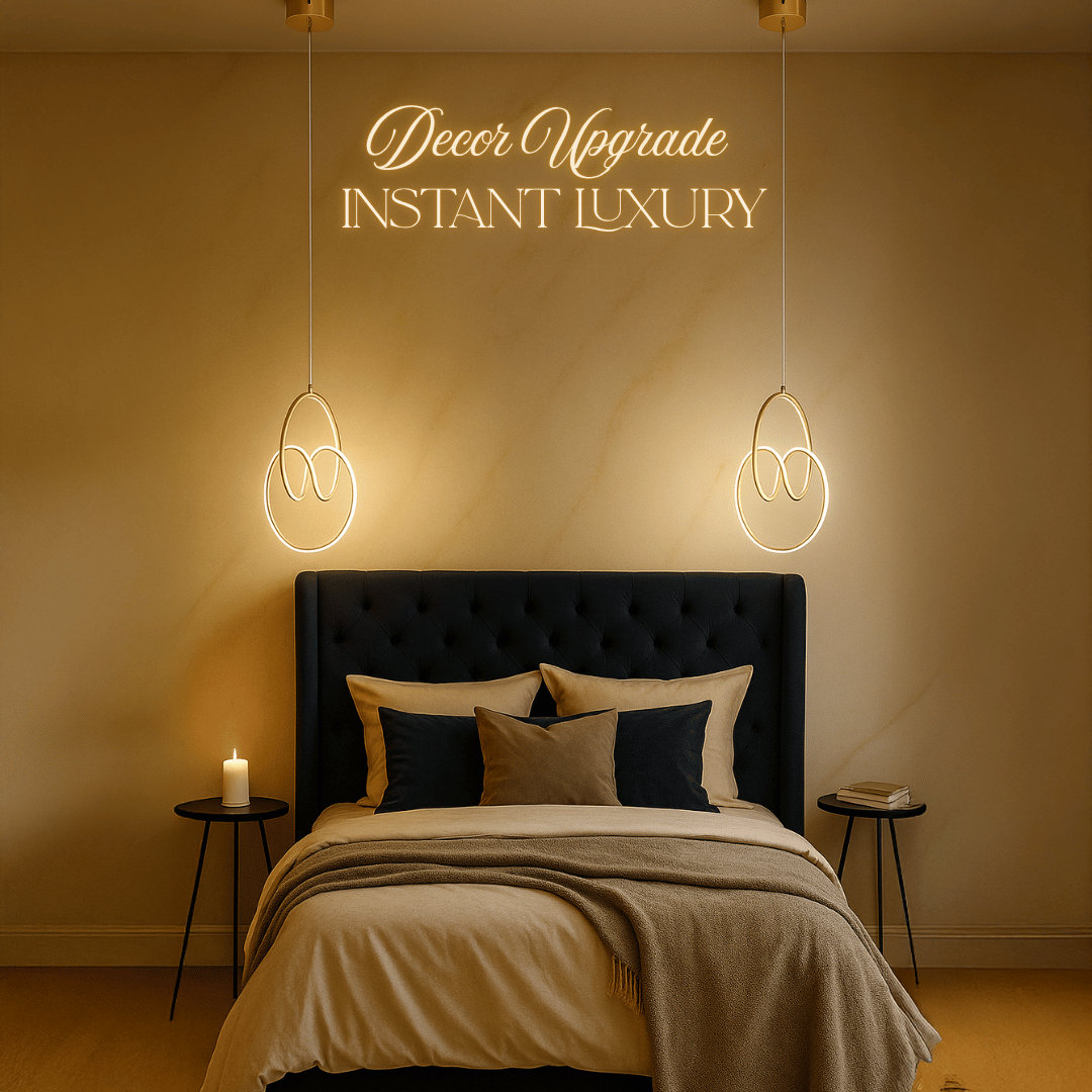 Lampu Gantung Chandelier LED Loop Gold & Silver