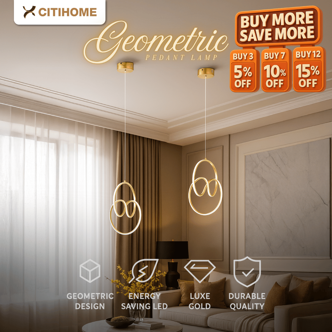 Lampu Gantung Chandelier LED Loop Gold & Silver