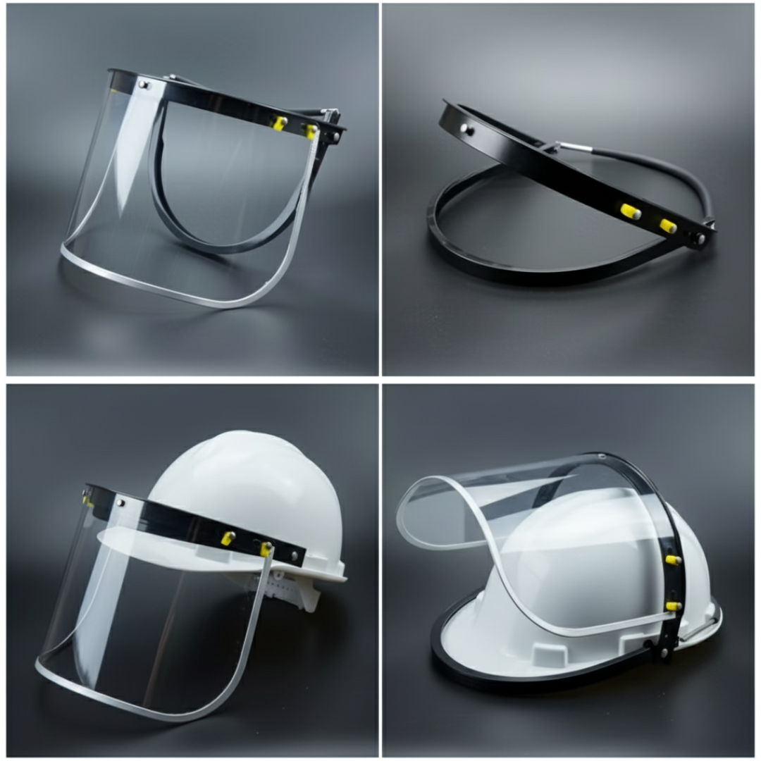 Pelindung Wajah Welding Face Shield PVC Visor Bening Adjustable