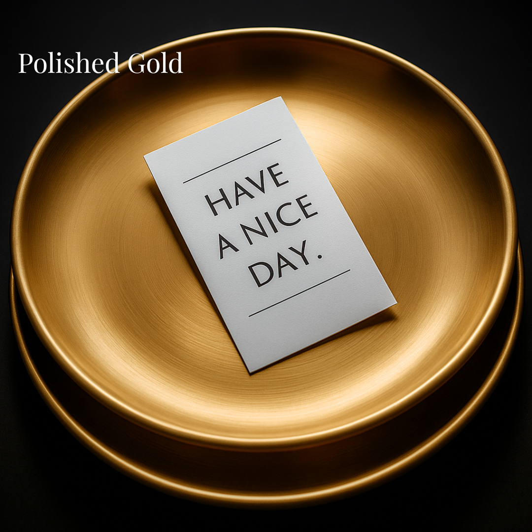 Piring Saji Stainless Steel Gold Elegan Anti Karat