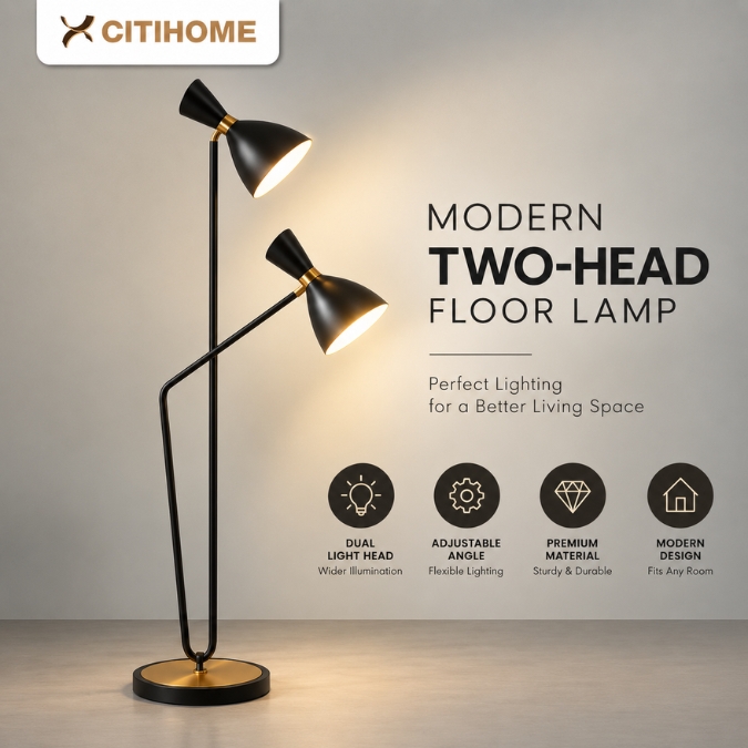 Lampu Minimalist Adjustable Dual Head