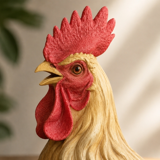 Patung Ayam Jantan 33cm Dekorasi Rumah Feng Shui Pembawa Keberuntungan