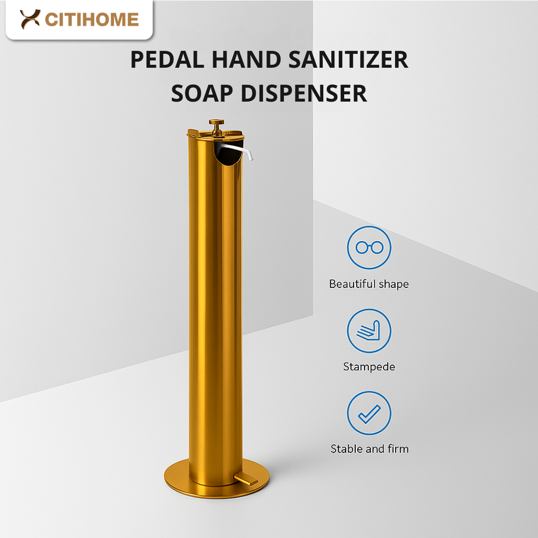 Dispenser Sabun dan Hand Sanitizer Pedal Kaki Stainless Steel