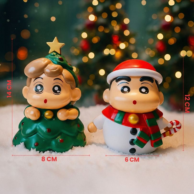 Dekorasi Meja Natal Shinchan dan Himawari Lamp