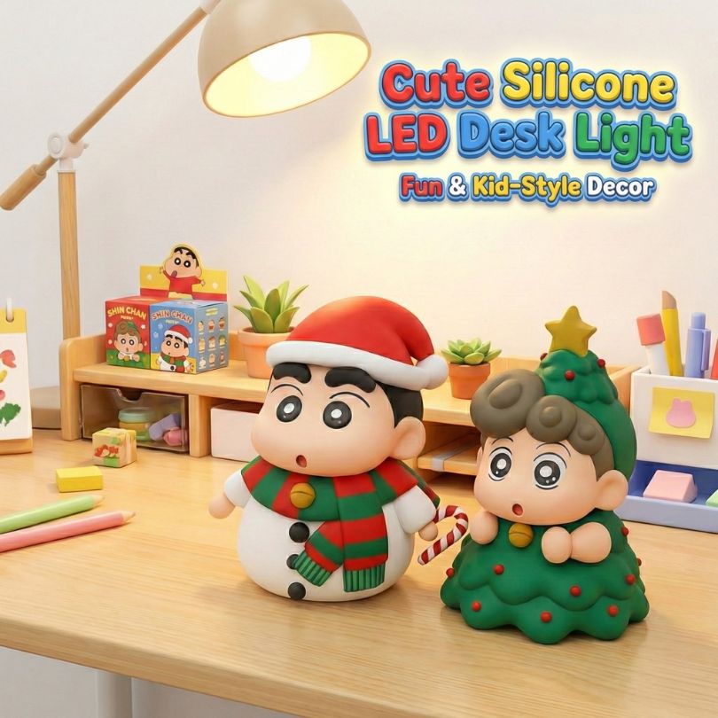 Dekorasi Meja Natal Shinchan dan Himawari Lamp