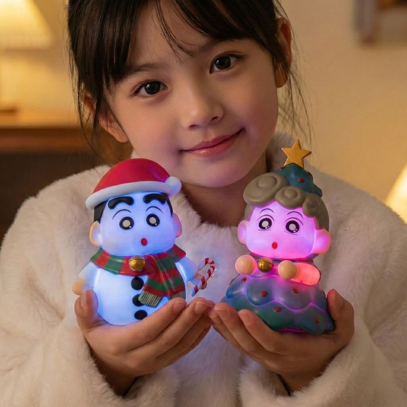 Dekorasi Meja Natal Shinchan dan Himawari Lamp