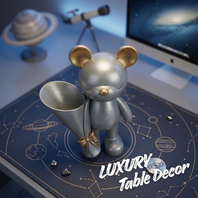 Patung Dekorasi Mickey Space Tray & Vas Elegan