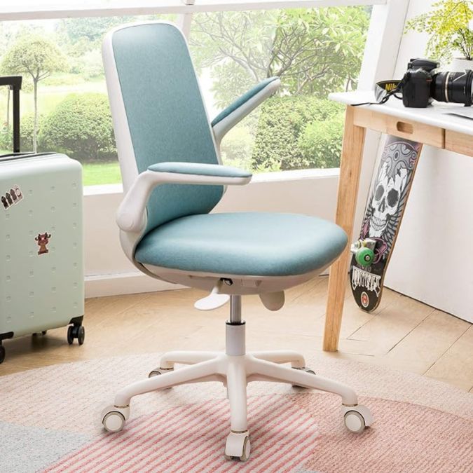 Kursi Kantor Ergonomis dengan Armrest Lipat & Lumbar Support