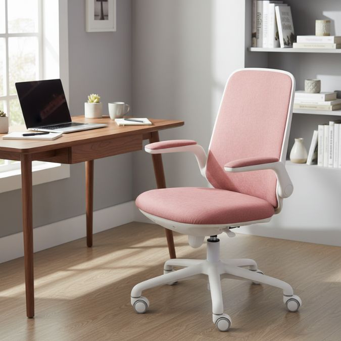 Kursi Kantor Ergonomis dengan Armrest Lipat & Lumbar Support