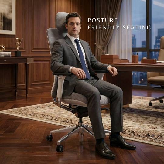Kursi Kantor Ergonomis 4D Armrests & Headrest Desain Eiffel Paris