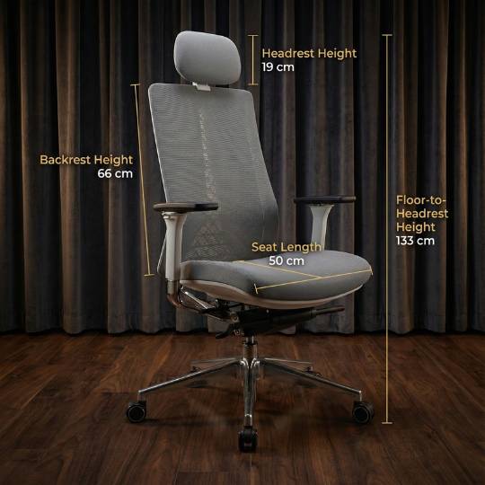 Kursi Kantor Ergonomis 4D Armrests & Headrest Desain Eiffel Paris