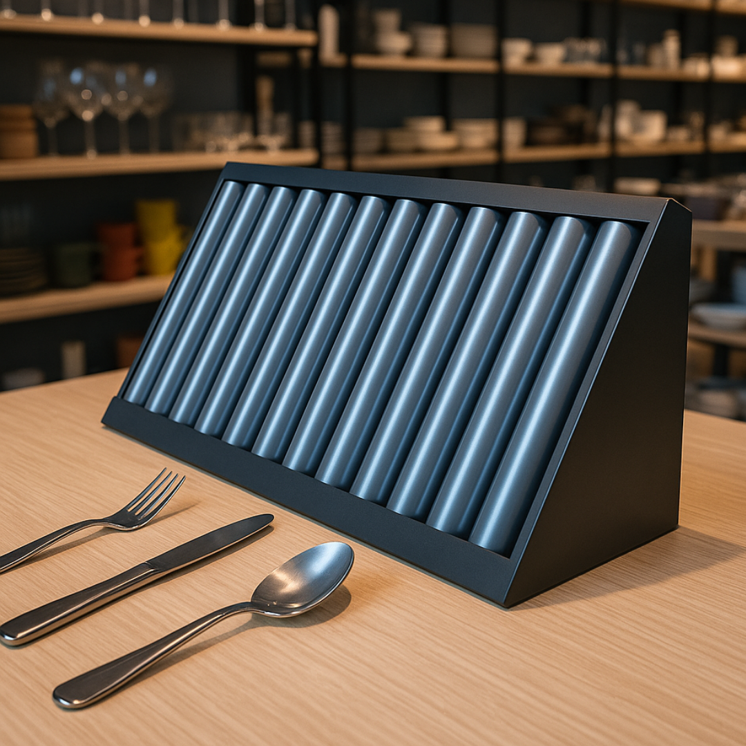 Rak Pajangan Cutlery Aluminium Elegan