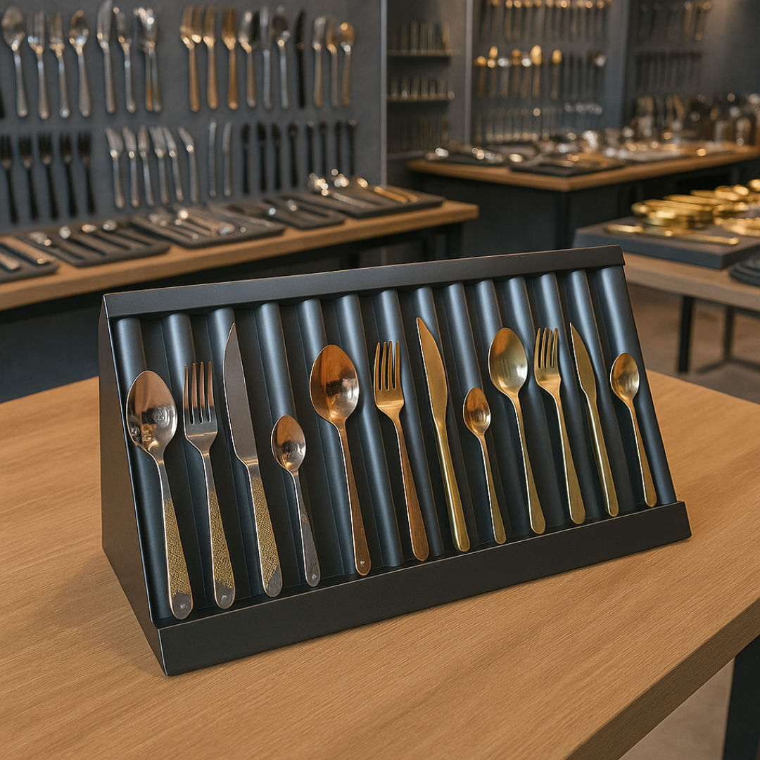 Rak Pajangan Cutlery Aluminium Elegan