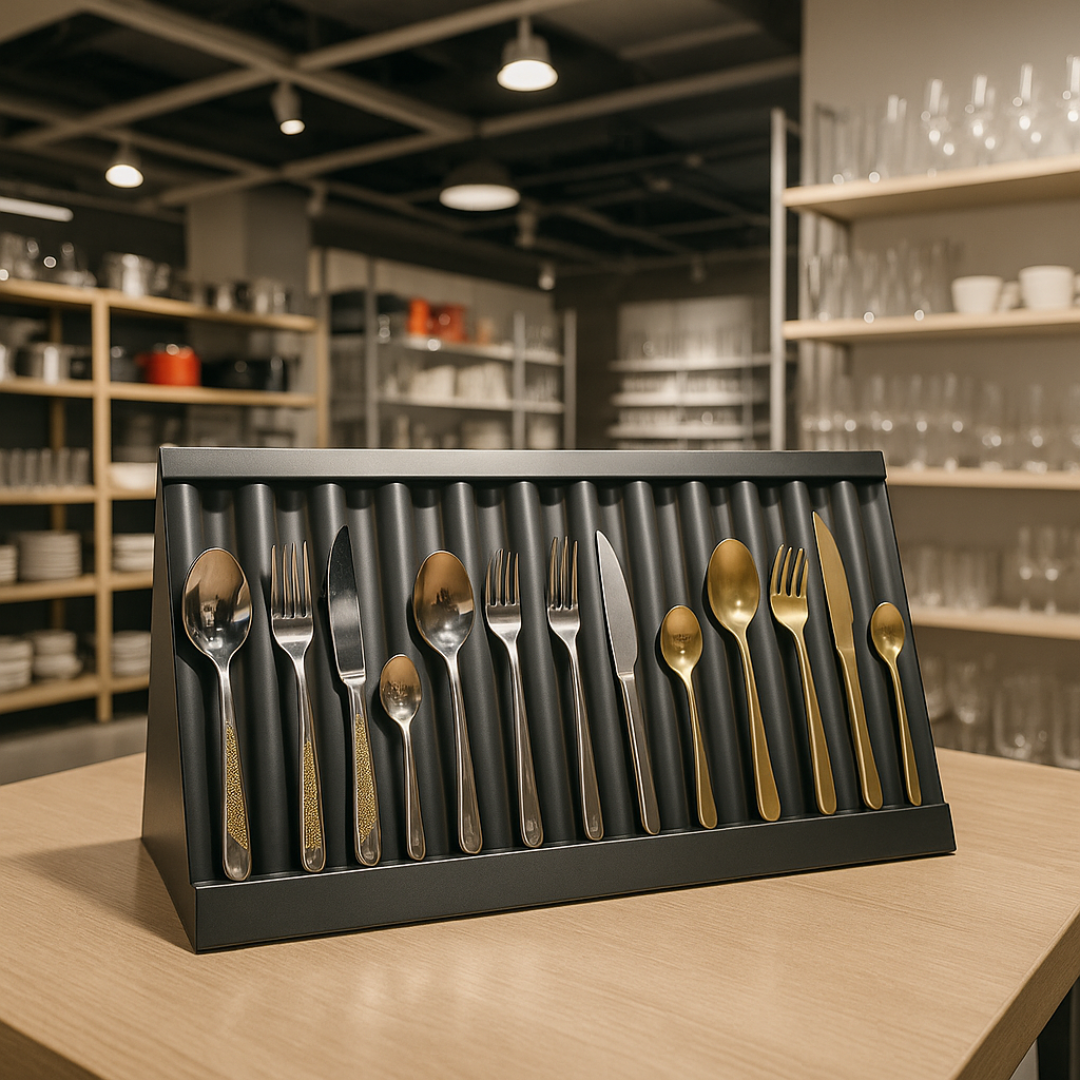 Rak Pajangan Cutlery Aluminium Elegan