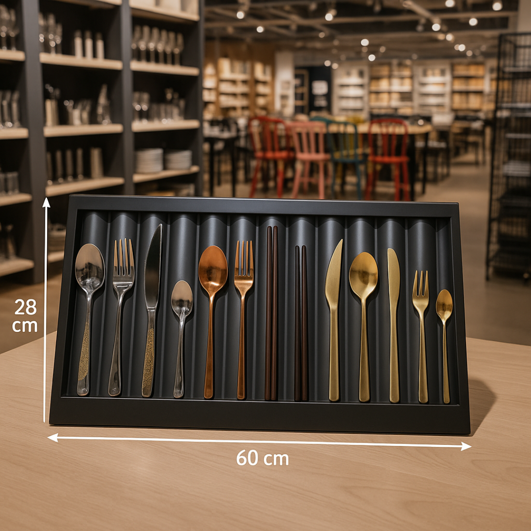 Rak Pajangan Cutlery Aluminium Elegan