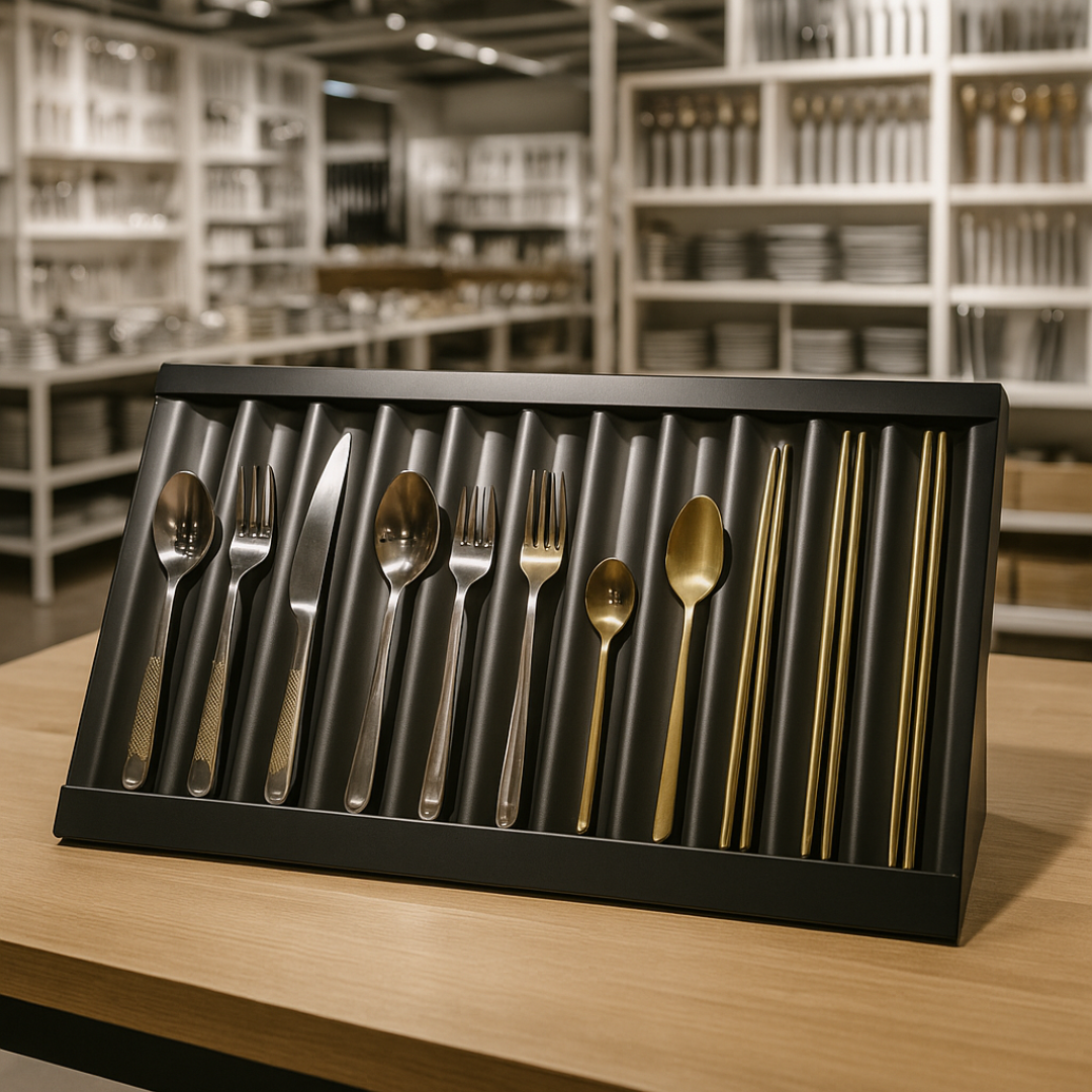 Rak Pajangan Cutlery Aluminium Elegan