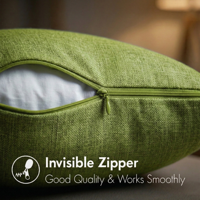 Bantal Sofa Polyester Motif Elegan dengan Resleting