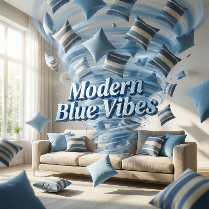 Bantal Sofa Polyester Motif Elegan dengan Resleting