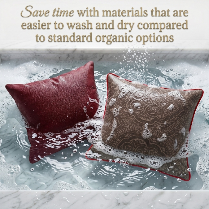 Bantal Sofa Polyester Motif Elegan dengan Resleting