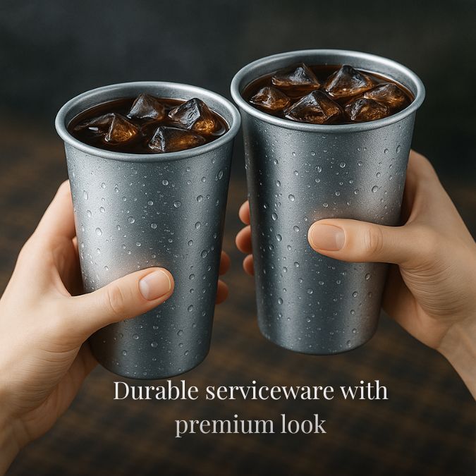 Gelas Stainless Steel 304 Single Layer Premium