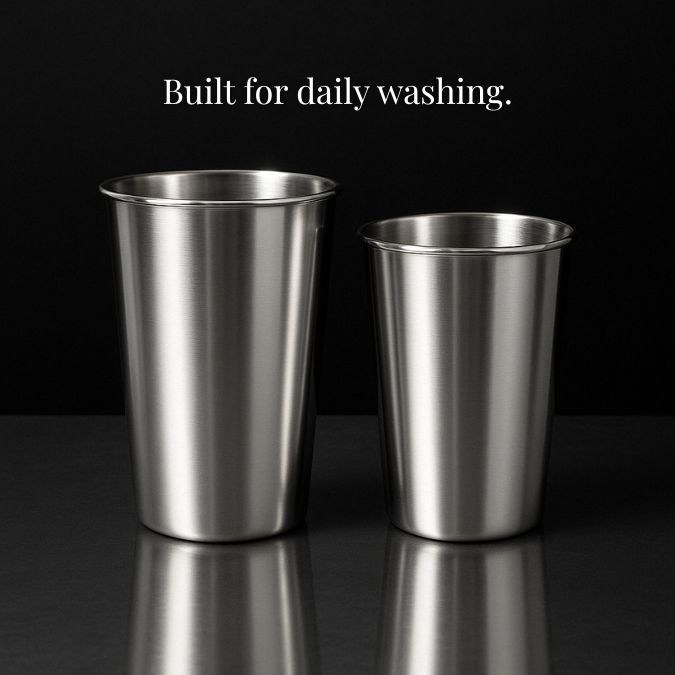 Gelas Stainless Steel 304 Single Layer Premium