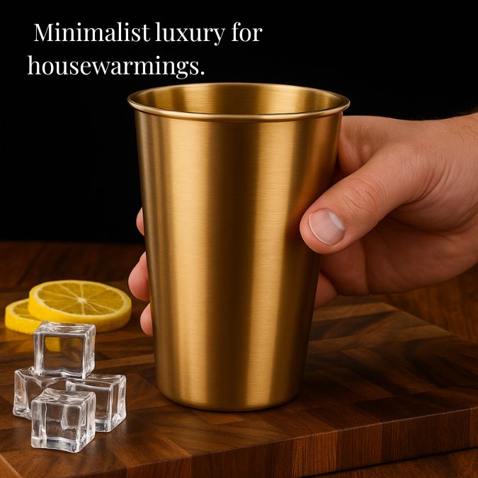 Gelas Stainless Steel 304 Single Layer Premium