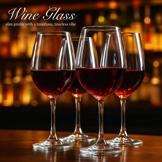 Gelas Wine Transparan Desain Klasik Premium