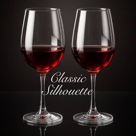 Gelas Wine Transparan Desain Klasik Premium