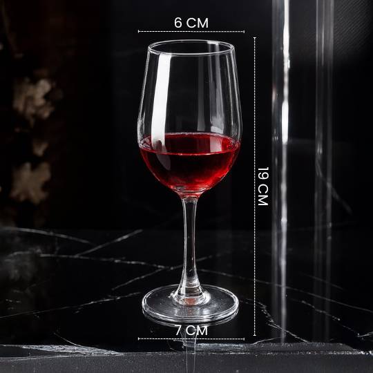 Gelas Wine Transparan Desain Klasik Premium