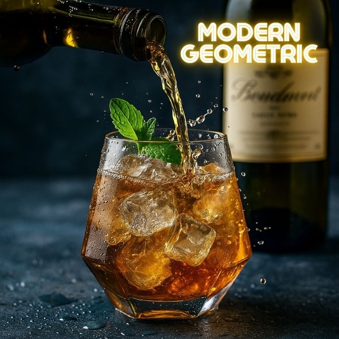 Gelas Kaca Poligon Geometris 330ml
