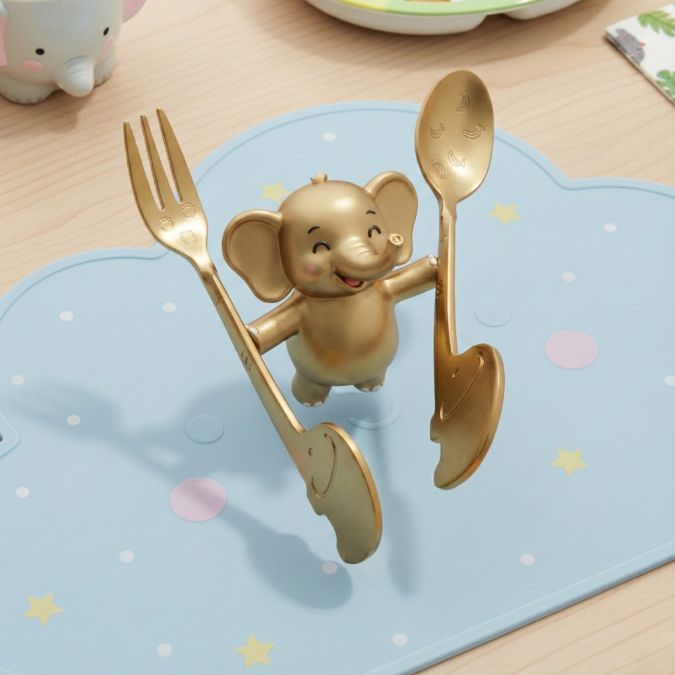 Sendok dan Garpu Dessert Stainless Steel Peralatan Makan Anak