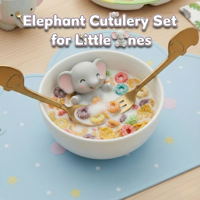 Sendok dan Garpu Dessert Stainless Steel Peralatan Makan Anak